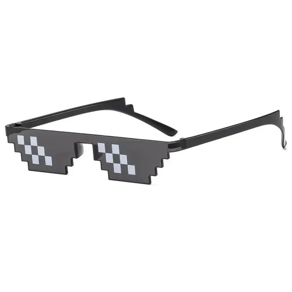 8 Bit Party Sonnenbrille Pixel Brille - Thug Life Meme Boss Retro