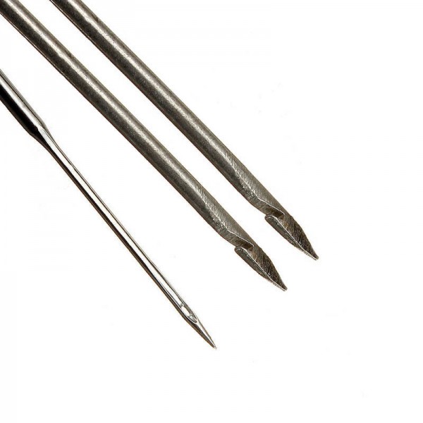 Nähahle für Leder Stoff Markise Segel-Zelt-Reparatur-Werkzeug + 2 Nadeln Set