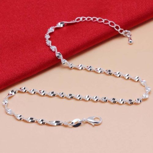 Fußkettchen Fußkette Fußband Silber Fuß Knöchel Schmuck Kette Fußschmuck Mode