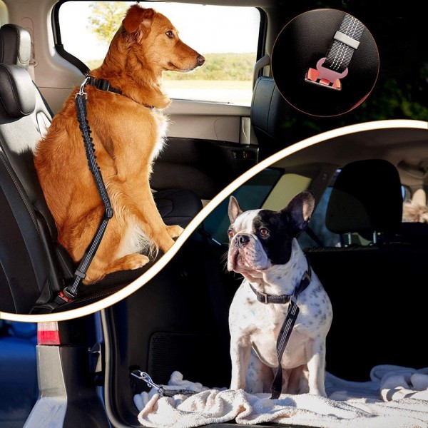 Elastische Auto Sicherheitsgurt Hundegurt Hunde Anschnallgurt für Hundegeschirr