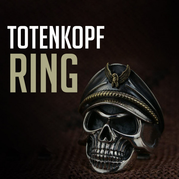 Totenkopf Schädel als Ring verstellbar