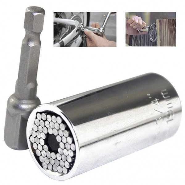 7-19 mm Universal Steckschlüssel-Schraubenschlüssel Gator Grip Power Drill Adapter