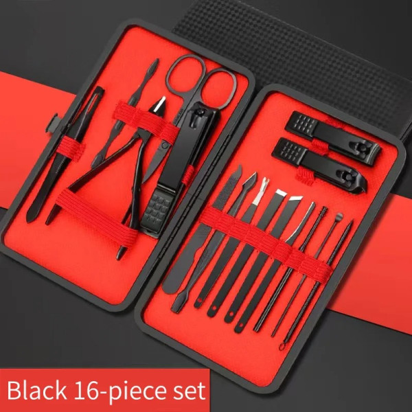 16-teiliges Profi Maniküre-Set Pediküre Kit