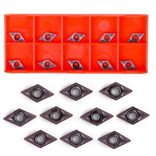 10x Wendeplatten Wendeschneidplatten für Drehmeißel DCMT070204 YBC205 Drehen