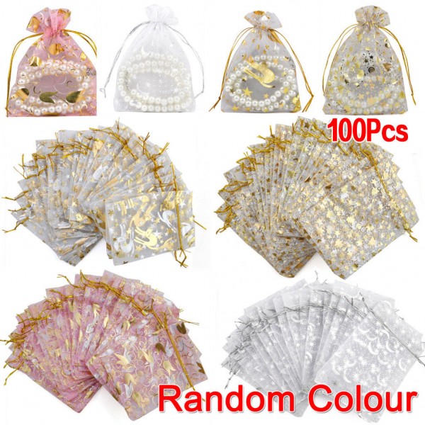 100 Stück Organza Beutel Geschenk Hochzeit Korn Schmuckbeutel Säckchen