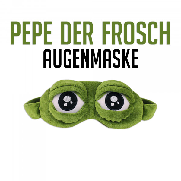 Pepe der Frosch Augenmaske Schlafstütze Schlaf Trauriger Frosch 3D