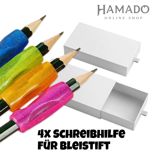 4x Schreibhilfe für Bleistift als Griff