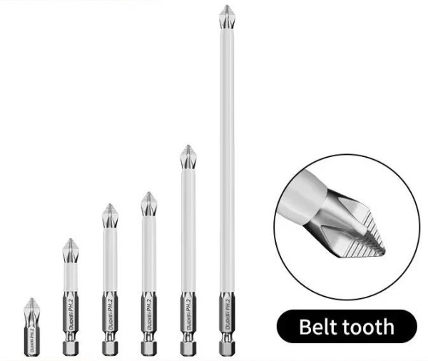 6-teiliges Kreuzschlitz-Schraubendreher-Bit-Set