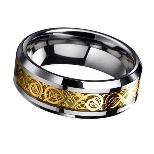 Drachenschuppe Drachen Muster schraeg Kanten keltisch Ringe Schmuck Hochzei O4S3