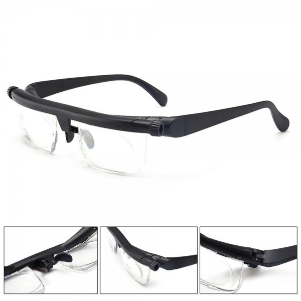 Individuell einstellbare Brille Lesebrille einstellbar -6 +3 Dioptrien