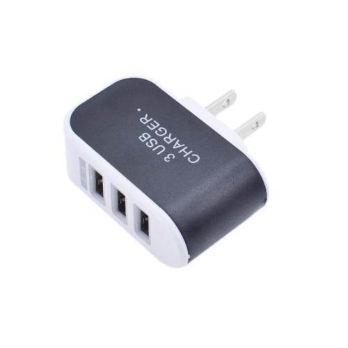 USB-Ladegerät-Adapter für US-Stecker, schwarz-weiß