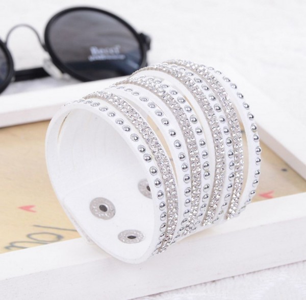 Mehrschichtige Punk Kristall Armband