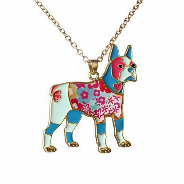 Hund Halskette Tier Gold Kette Anhänger Damen Schmuck Geschenk