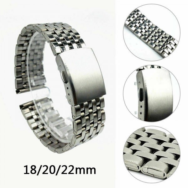 18 / 20 / 22 mm Edelstahlarmband für Uhren Metallarmband Armbanduhrenarmband