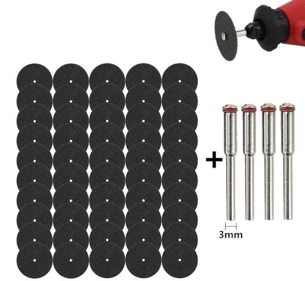50x 32mm Trennscheiben + 4x 3mm Dorne für Dremel & Proxxon