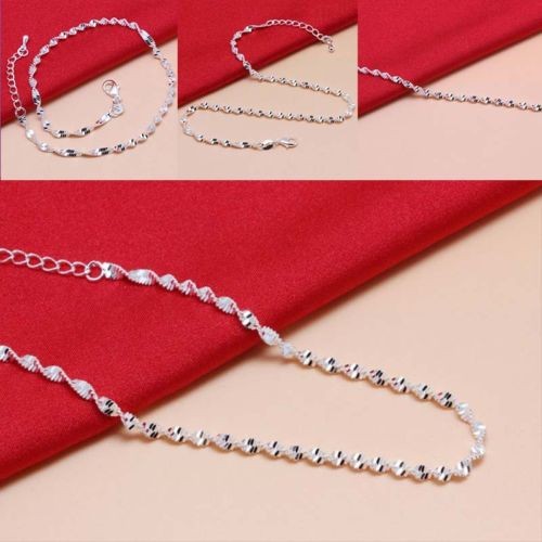 Fußkettchen Fußkette Fußband Silber Fuß Knöchel Schmuck Kette Fußschmuck Mode