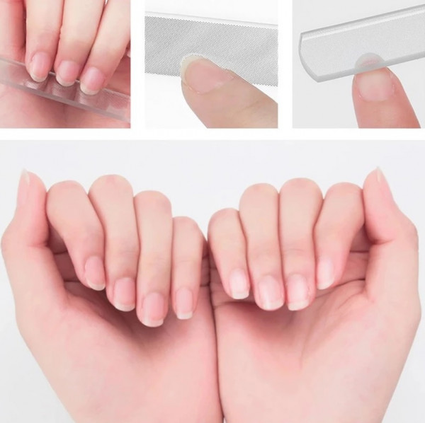 2x Profi Nano Glasnagelfeile Set | Nagelfeile mit Etui | Nagelpflege Maniküre